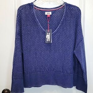NWT TOMMY JEANS blue knit sweater